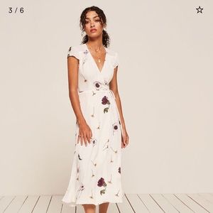 NWT Reformation Carina Dress SP in Gardenia